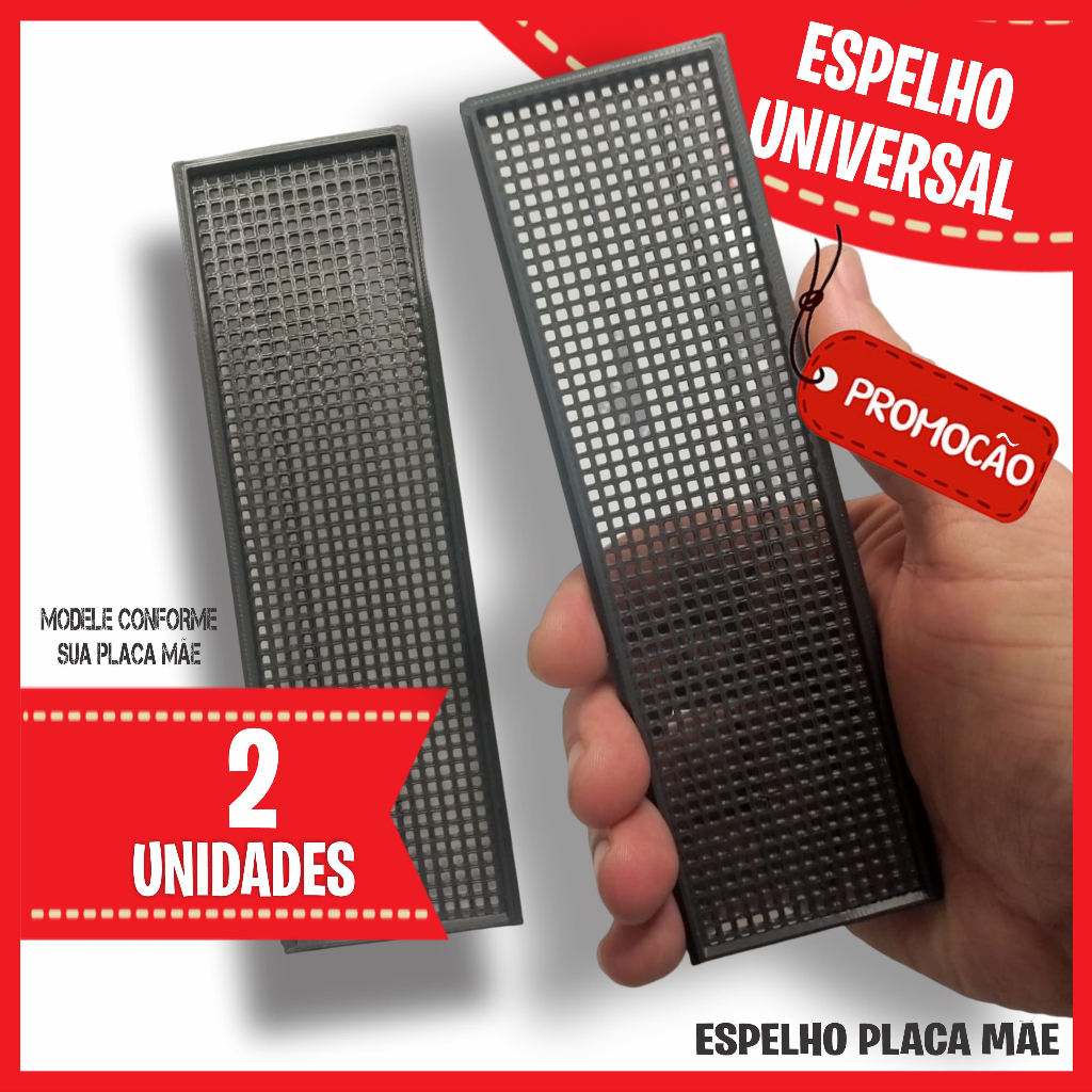 Espelho universal para placa mãe modelável 2 unidades