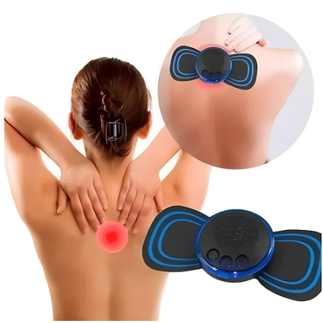 Mini Massageador Elétrico Portátil Cervical EMS Alivia Dores Corpo Pescoço
