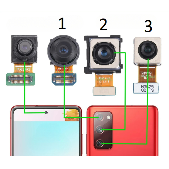 Camera Traseira e Frontal Samsung S20 Fe g780 Original Retirado