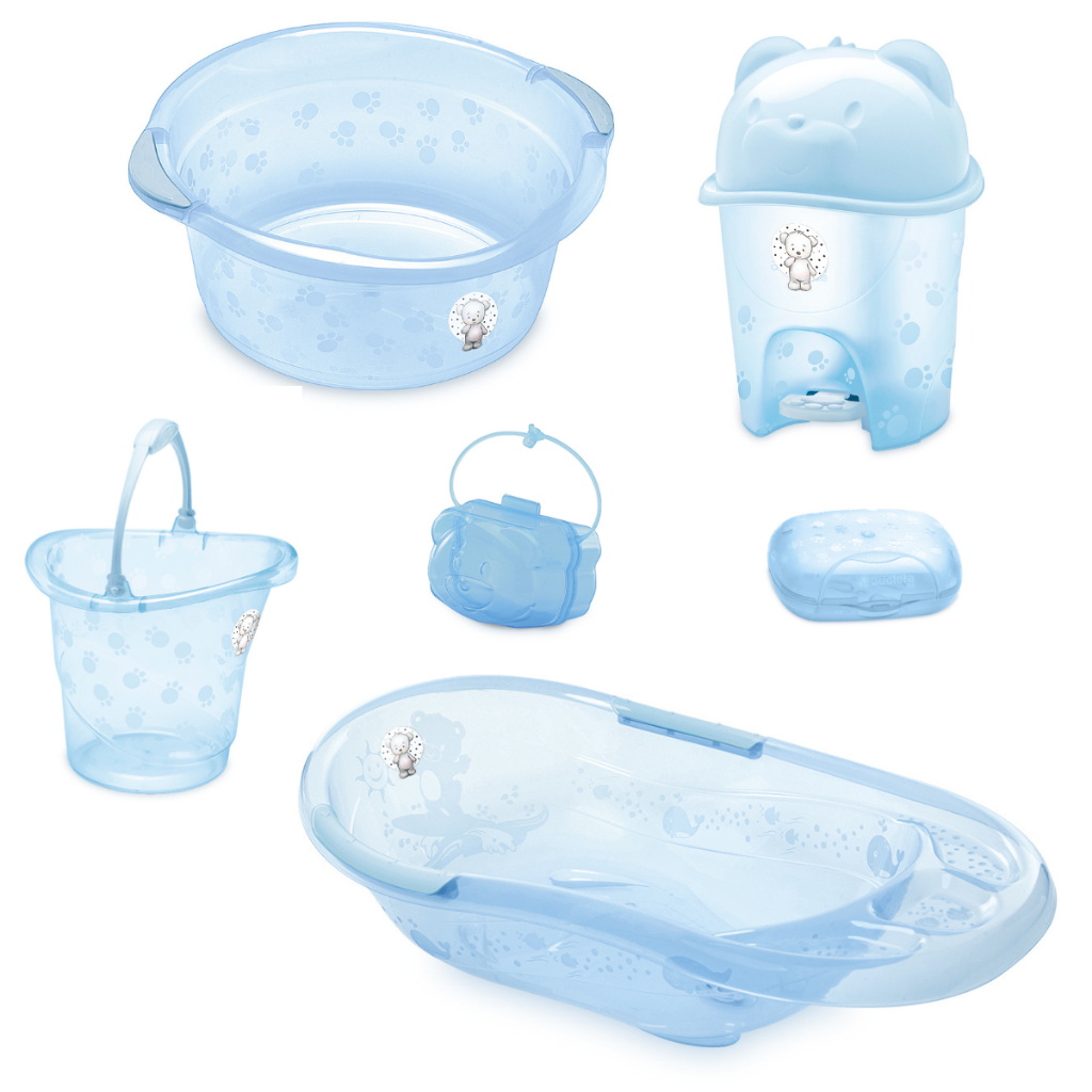 Kit Banheira Bebe Infantil Resistente Com Válvula de Escape Adoleta ...