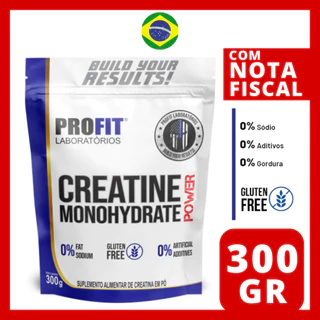 Creatina Monohidratada 300g Profit Labs Power Refil Original - Envio Imediato