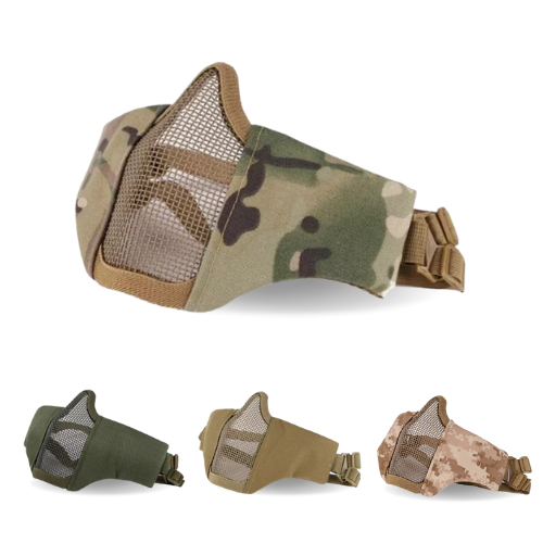 Máscara de Proteção Meia Face Telada Acolchoada Airsoft Speedsoft