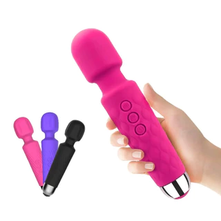 Vibrador de Clitoris Varinha Mágica com 20 Vibrações e 8 níveis de velocidade Recarregável USB