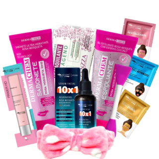 Kit limpeza de pele oleosa seca mista linha completa skin care cuidado facial - 10 itens
