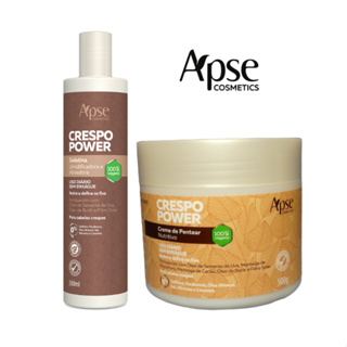 Kit Apse Crespo Power Creme de Pentear 500g e Gelatina Apse 300ml