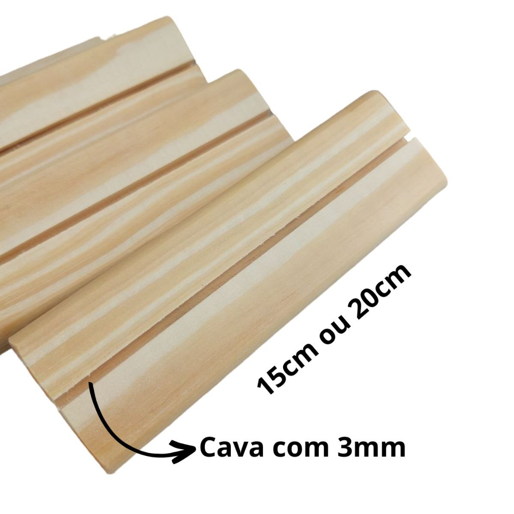 KIT 10 suportes pinus apoio placas fotos em madeira lixada 15 ou 20cm