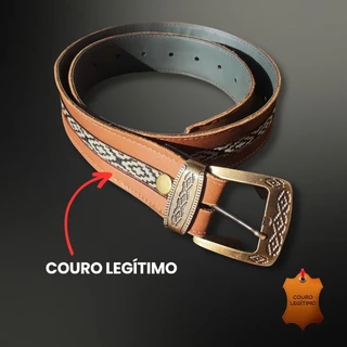 Cinto De Couro Legítimo Campeiro Gaúcho Country Fivela Metal