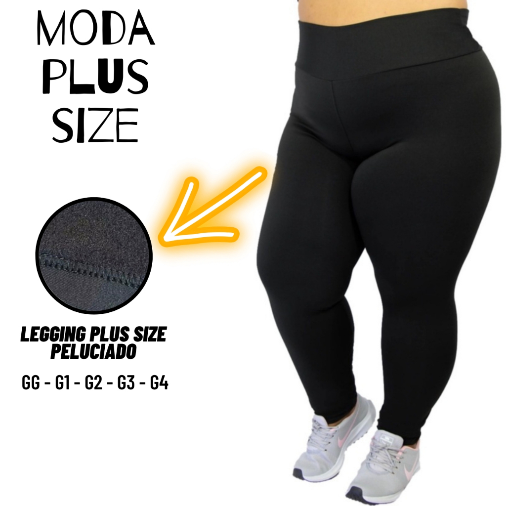 Calça Legging Plus Size Fitness Academia Basica Grande Luxo Mescla Tamanho  48