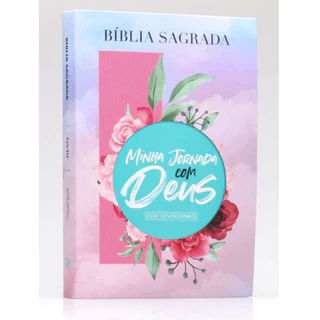 Bíblia Sagrada Minha Jornada com Deus Com Devocionais | NVI | Letra Normal | Semi-flexível | Colagem