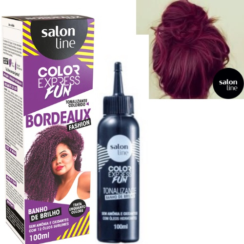 Salon Line Tonalizante Color Express Bordeaux (BORDÔ ROXO) 100ML ...