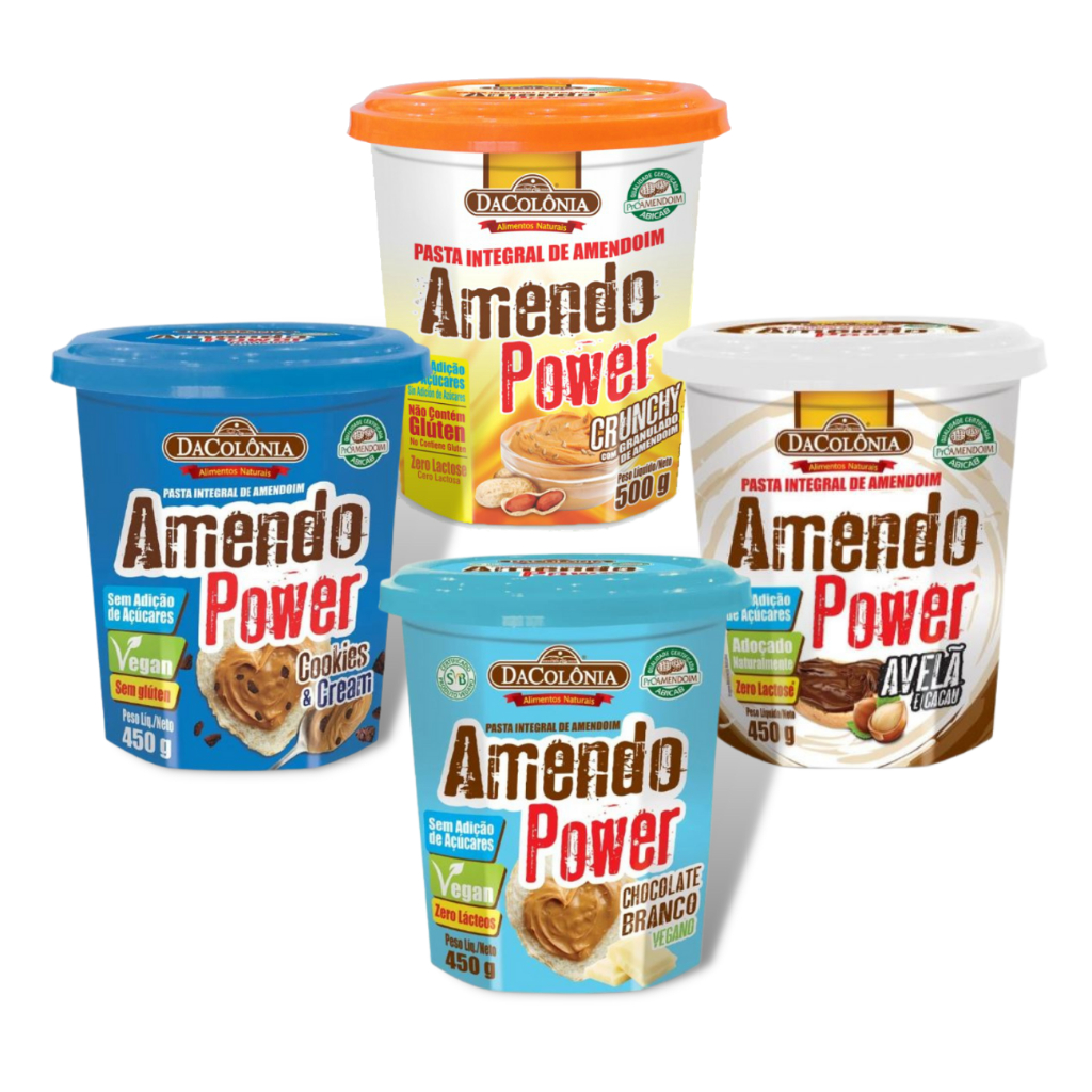 Pasta Integral de Amendoim Amendo Power Crunchy com Granulado de Amendoim  500g - Loja virtual DaColônia Alimentos Naturais