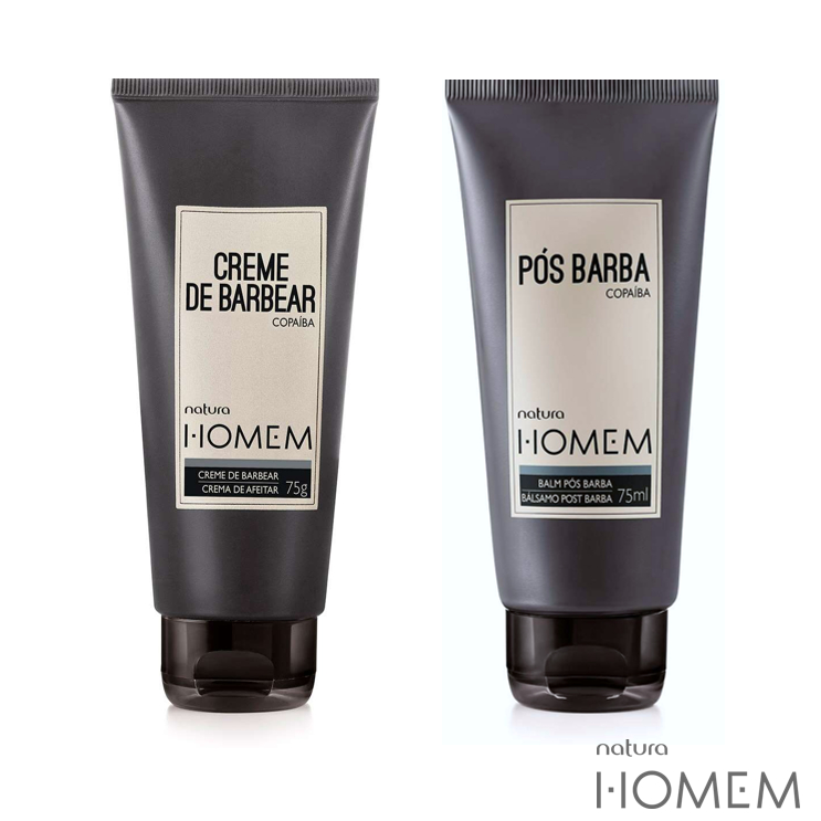 Linha Barba Natura Homem Creme de Barbear e Balm P s Barba