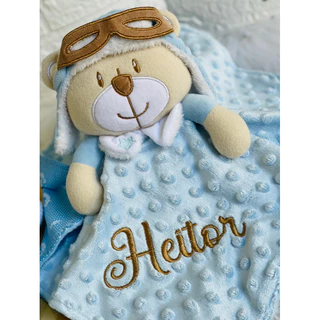Naninha Pelúcia Urso Aviador.