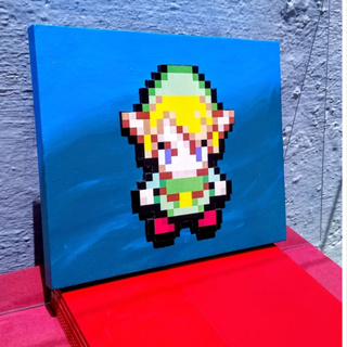 Quadro Link The Legend Of Zelda Pixel Art Alto Relevo