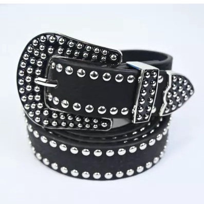 Cinto Couro com Pedraria strass fivela Country