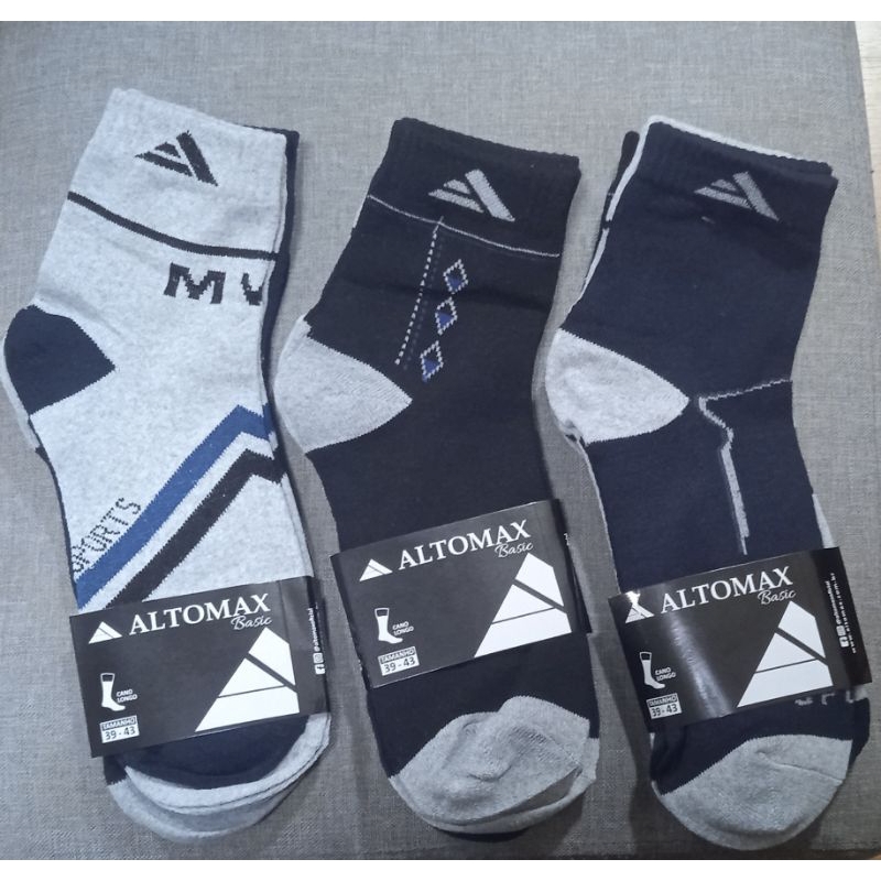 Kit 6 pares ou 12 pares de meia cano longo ALTOMAX | Shopee Brasil