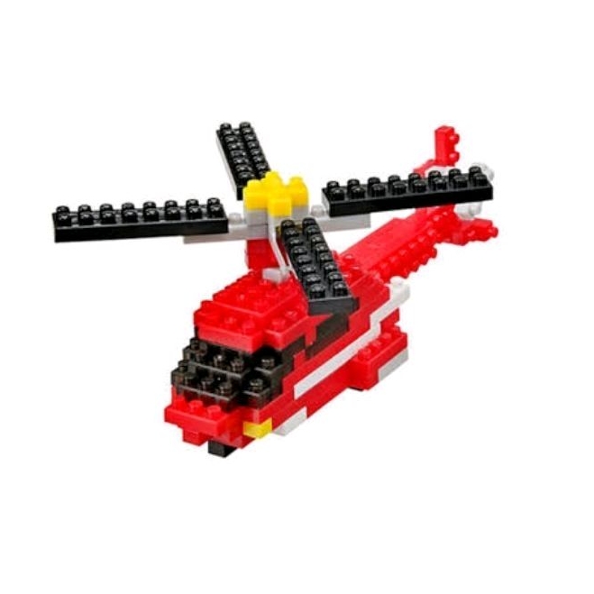 Mini Blocos De Montar Petit Block Daiso - Helicóptero Produto ja montado