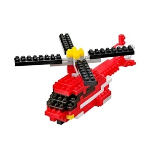 Mini Blocos De Montar Petit Block Daiso - Helicóptero Produto ja montado