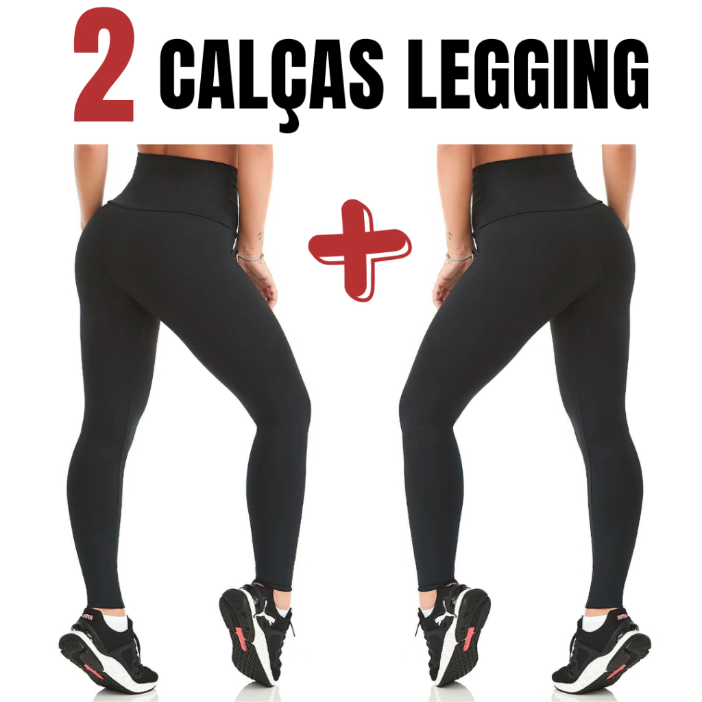 Kit 2 Calça leggin Cós Alto Suplex Zero Transparência (PROMOÇÃO ...