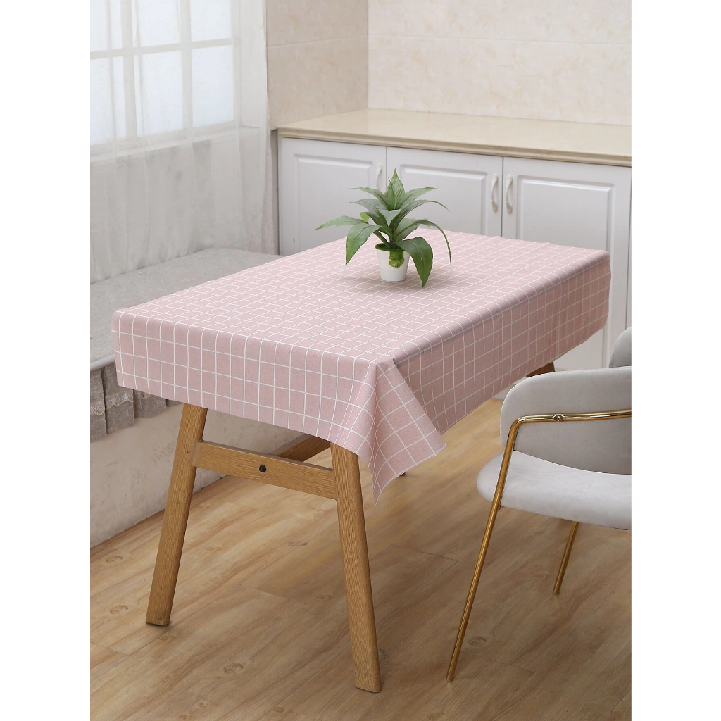 Toalha de mesa rosa para meninas, bonito pano de mesa xadrez, Ins Dormitory  Mat, papel de parede de computador, decoração do quarto Kawaii, quente,  novo, 2023