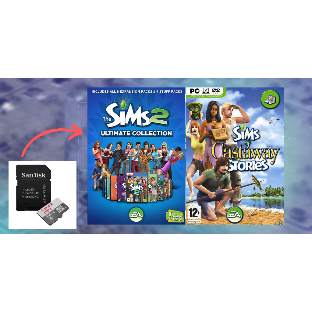 The Sims 2 Completo - Ultimate Edition + The Sims Castaway - Cartão SD ...