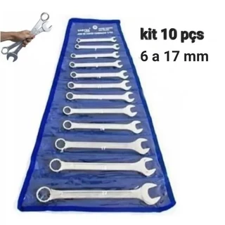 🔥PROMOÇÃO🔥 Jogo Kit de Chaves Combinadas Boca Estrela e Fixa Resistente 10