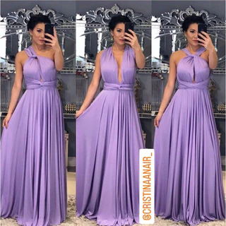VESTIDO DE FESTA CASAMENTO LONGO MULTIUSO VARIAS FORMAS MADRINHAS E CONVIDADAS