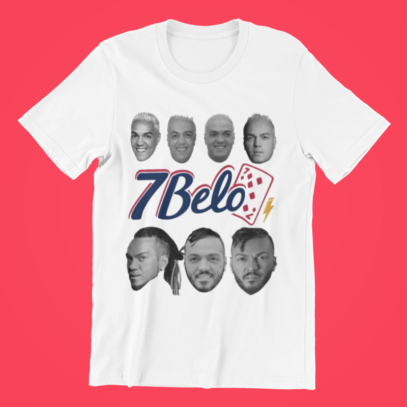 Camiseta unissex engraçada 7 belo sete belo