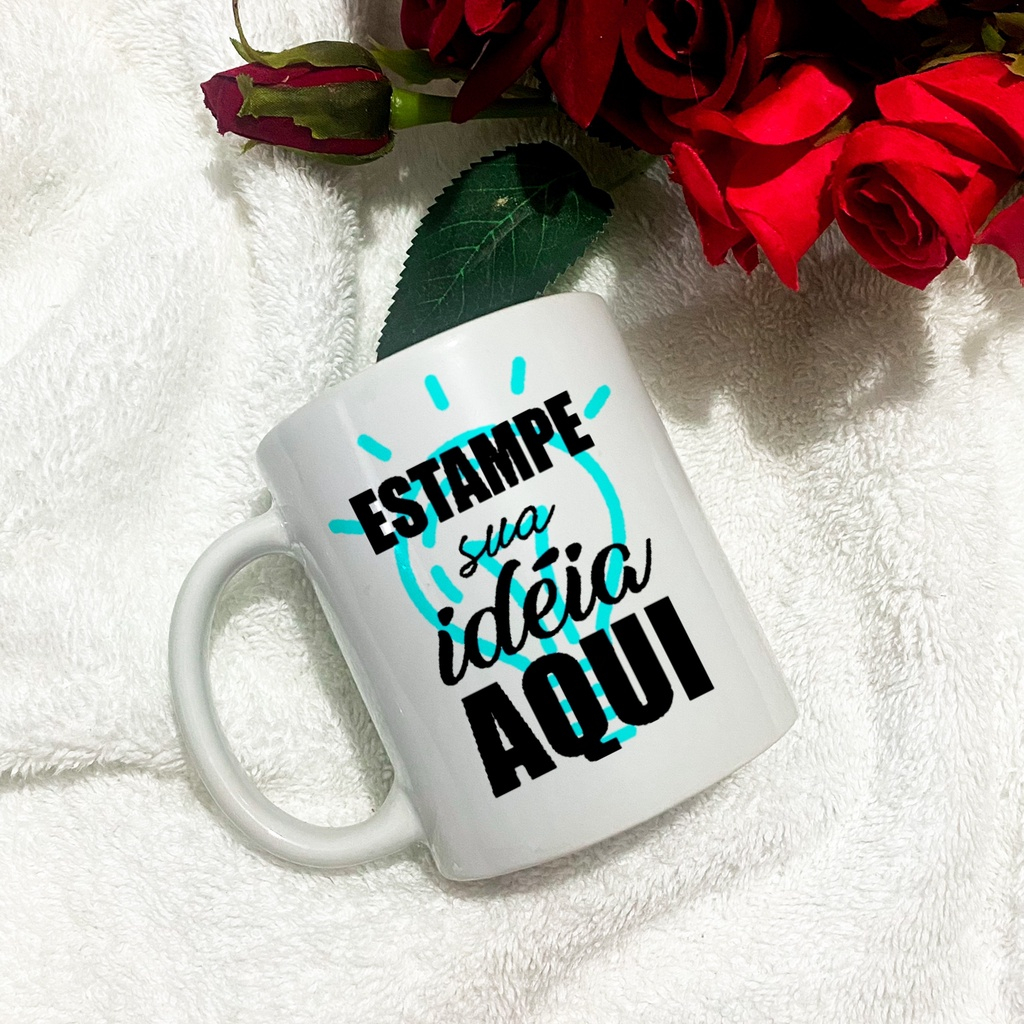 Caneca Personalizada de Porcelana, Faça como quiser, Caneca do seu Jeito, Caneca Personalizada Foto