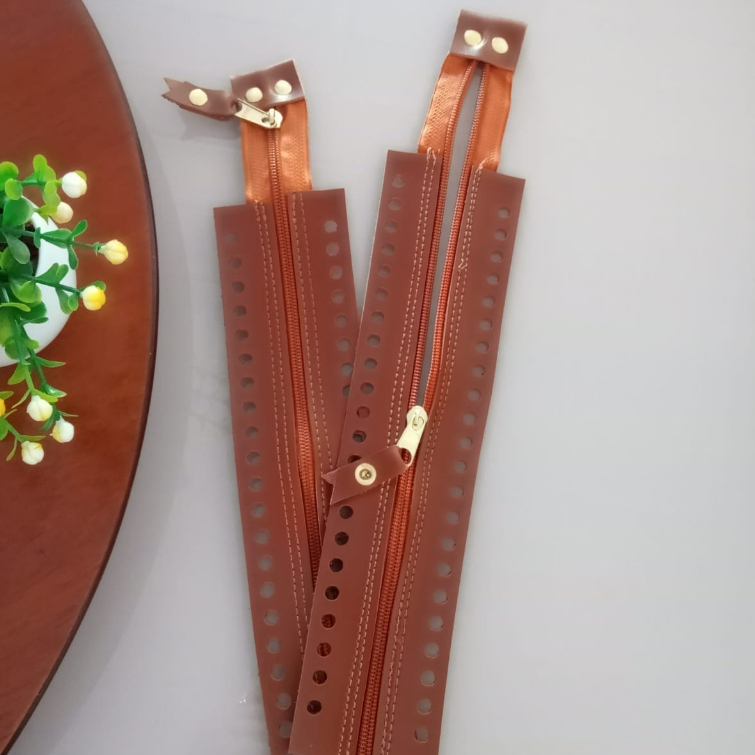KIT 2 zíper 25CM ideal para bolsas de crochê. | Shopee Brasil