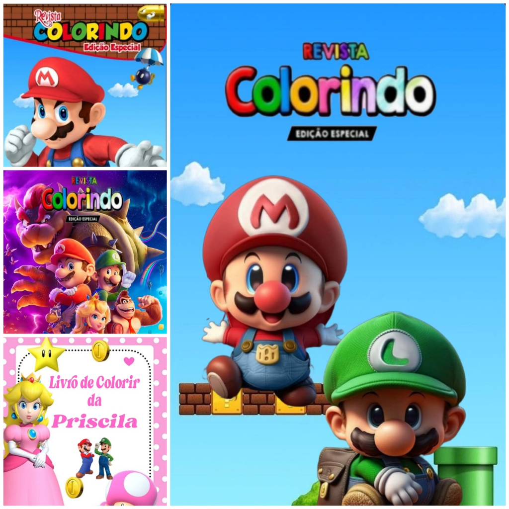 Kit Diversão Revista Colorir + Jogo da Memória