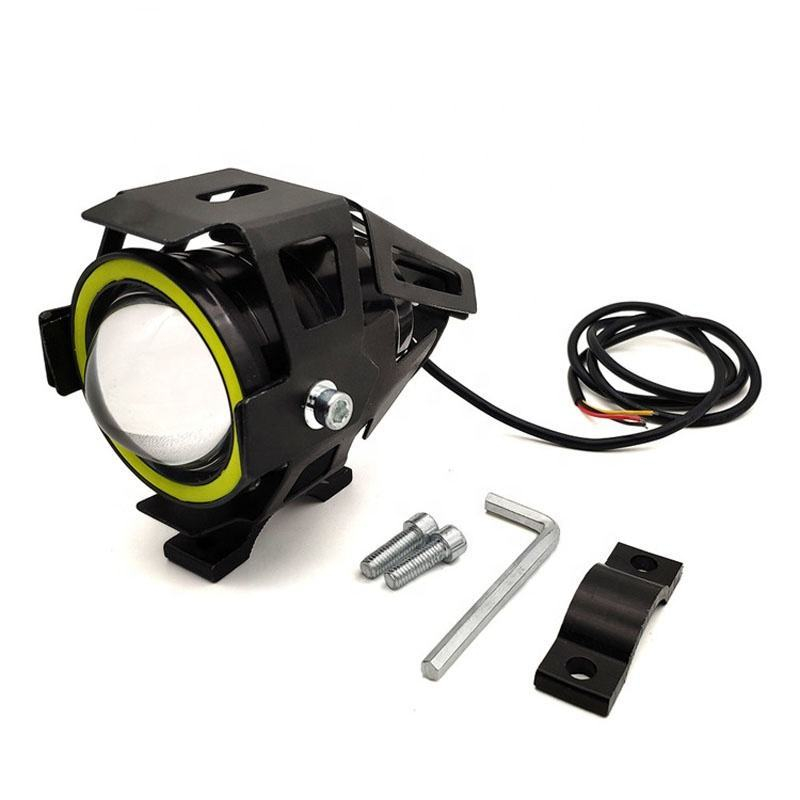 Kit 2 Farol auxiliar para moto Par Farol De Milha Moto U7 mini 30w Led Xenon Neblina e Nevoeiro Alta Potencia a prova de água strobo