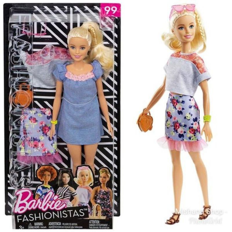 Boneca Barbie Fashionistas - 146 Morena Tranças Torcidas Perna