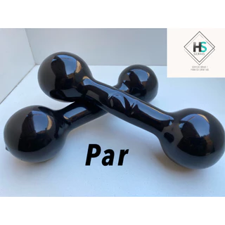 Par Halter Emborrachado 1 a 5kg- (2 unidades) Peso de academia - Halter Bola