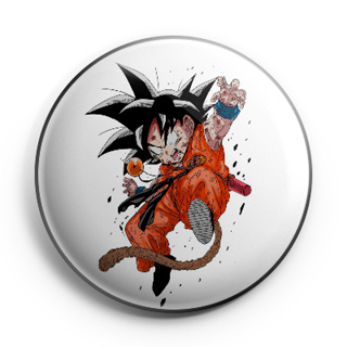 Bottom Dragon Ball Goku Instinto Superior Button 3,5 cm (b