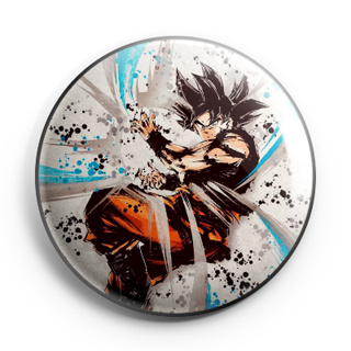 Bottom Dragon Ball Goku Instinto Superior Button 3,5 cm (b