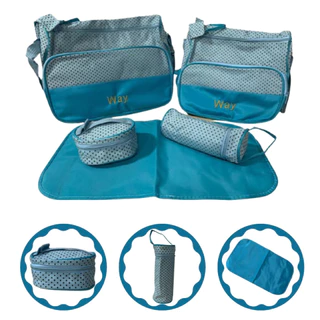 Kit Bolsa de Maternidade Azul em Oferta na Shopee
