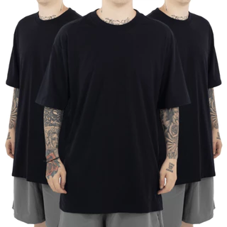 Kit 3 Camisetas Oversized Streetwear Basic