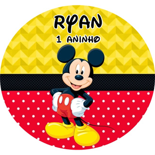 10 adesivos para latinha tamanho 5x5 Mickey mouse. Apos a compra nos mande nome e idade!