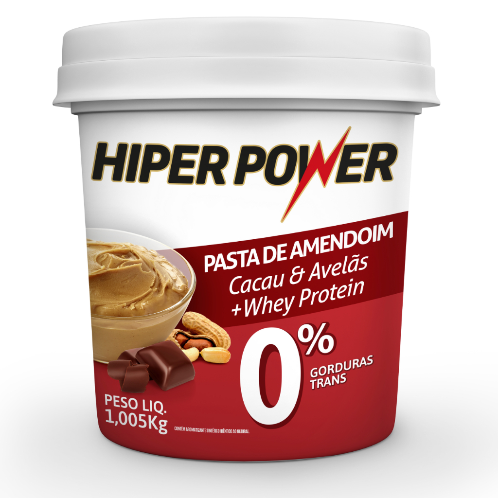 Pasta de Amendoim Integral Cacau Protein + Whey HIPER POWER 1Kg Shopee Brasil