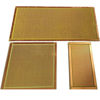 Placa Fenolite Perfurada Face Diversos Tamanhos Propria para Fabricação de Circuitos Eletrônicos e Outros