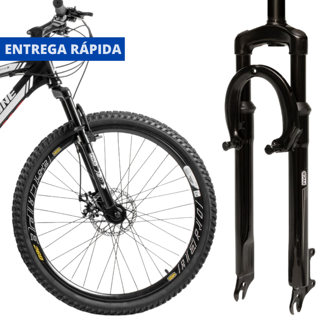 Garfo Sundown Bicicleta aro 26 (COM ROSCA FINA) / Standard Preto Brilhante  21.1mm (REFORÇADO)