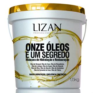 Lizan Máscara Capilar Hidratante Onze Óleos e Um Segredo 1,5kg