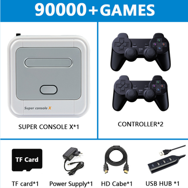 Retro Super Console X Cube Console de Videogame com Joystick, 60000 Jogos 3D  Embutidos para PSP