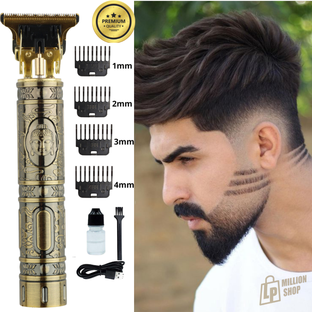 Máquina de Cortar Cabelo e Barba Precisão Potente Durabilidade Lâmina Autoafiável Profissional