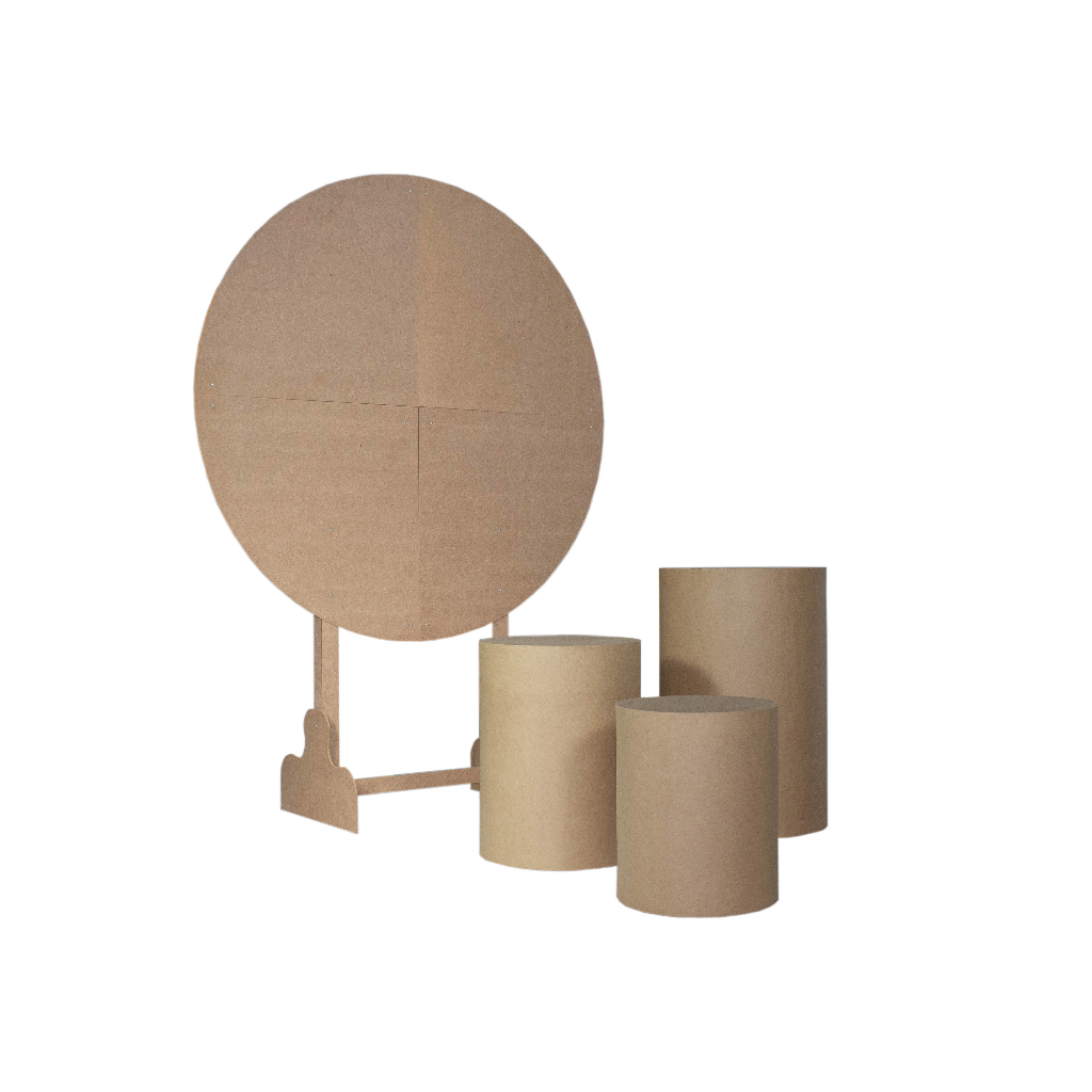 Kit Completo Festas Trio Mesa Cilindro P M G e Painel Grande Redondo 1 ...
