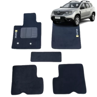Jogo de Tapetes Para Renault Duster 2017 2018 2019 2020 2021 2022 Em Carpete Preto Personalizado Sob Medida com Descanso de pé