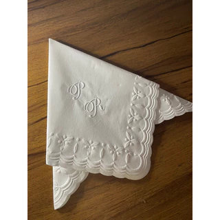 100 uni Guardanapos Toalha Luxo 30x30 PERSONALIZADOS iniciais Dobrados