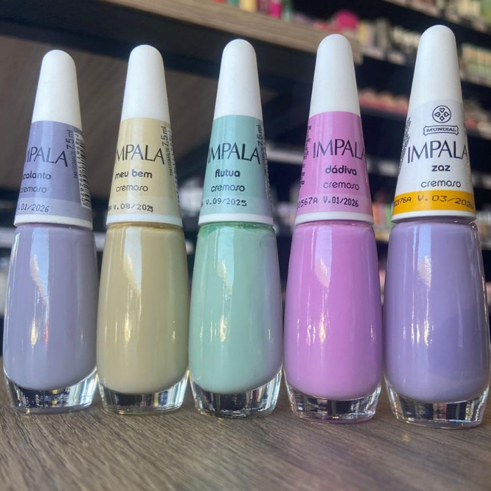 Kit Esmaltes Tons Pastéis Impala 1