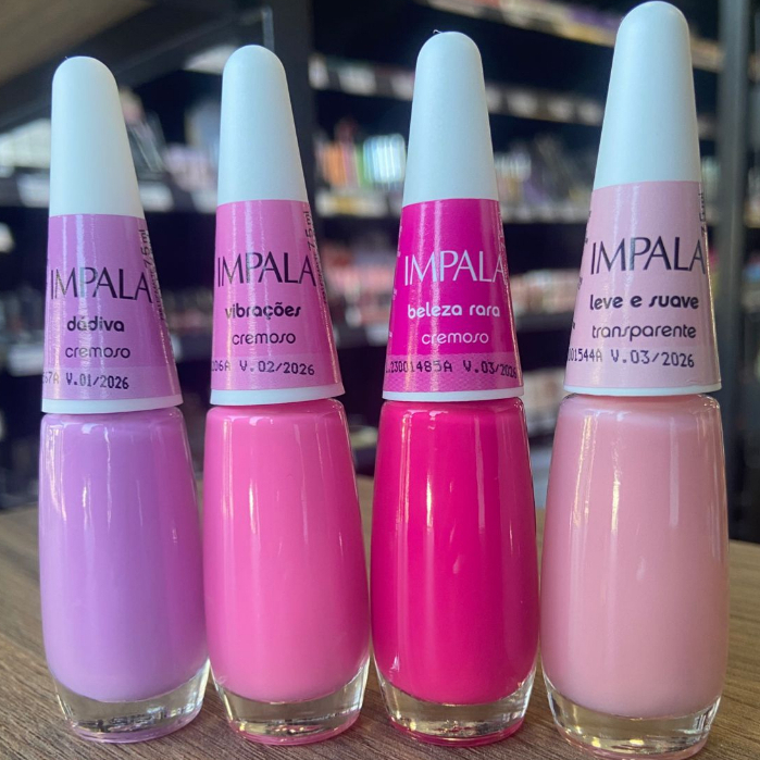 Kit Esmaltes Tons de Rosa Impala | Shopee Brasil